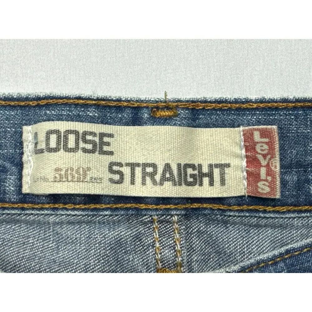 Levi's 569 Men's Loose Straight Leg Blue Jeans - Size 40x30 (40x28.5)